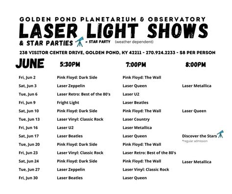 Laser Light Shows At Golden Pond Planetarium And Observatory Wpky 103