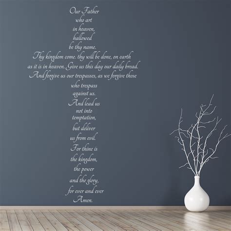 Maybe you would like to learn more about one of these? The Lords Prayer Christian Religious Wall Stickers Home ...