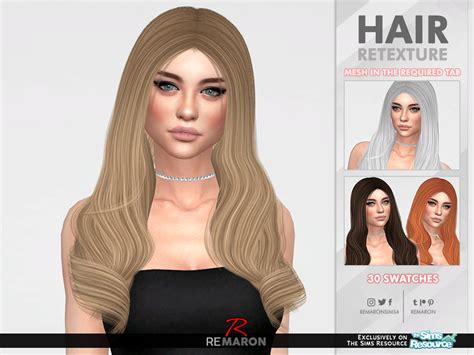 Queens Layer Hair Retextured By Remaron ~ The Sims Resource Sims 4 Hairs