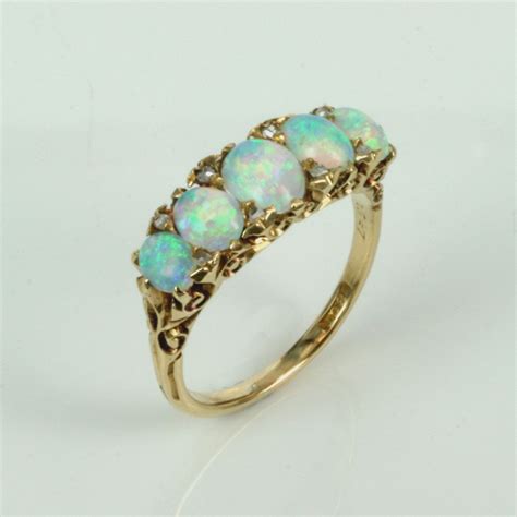 Viewing Gallery For Vintage Opal Engagement Rings Vintage Opal