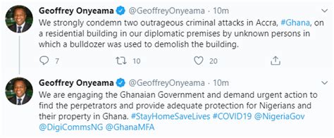 Minister Of Foreign Affairs Geoffrey Onyeama Reacts As Nigerian