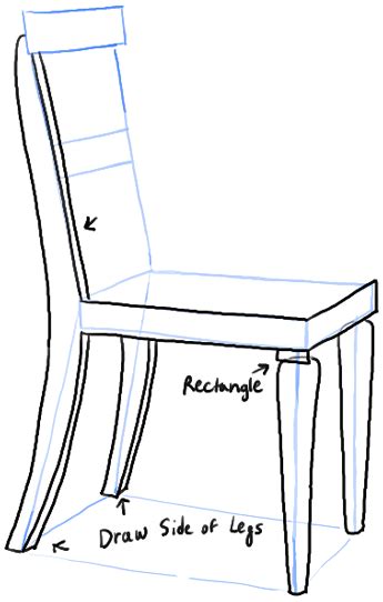 Easy Chair Drawings How To Draw A Chair In The Correct Perspective