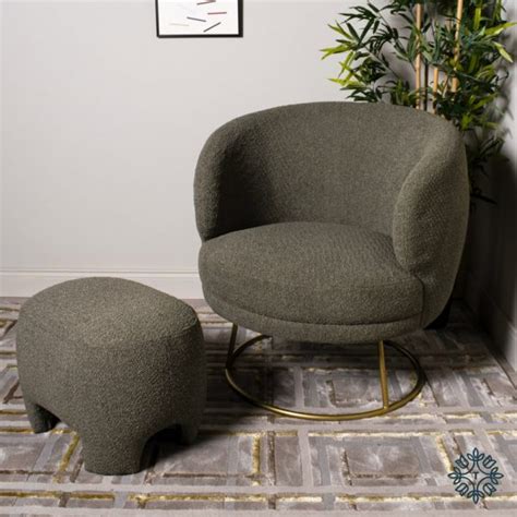 Mona Accent Chair And Footstool Hanafins Furniture Floor Covering
