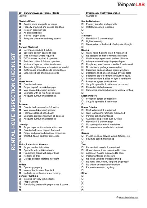 Printable Home Inspection Checklist For Buyers