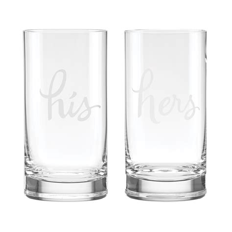 Kate Spade New York By Lenox Two Of A Kind His And Hers Highballs Set Of 2 Crystal Classics
