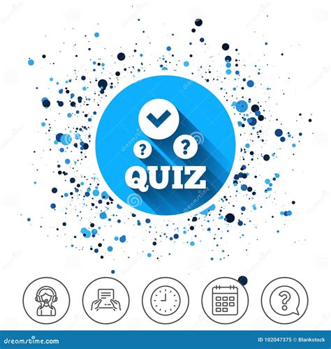 Quiz Sign Icon Questions And Answers Game Stock Vector Illustration