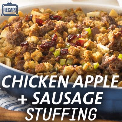 See more ideas about sausage recipes, recipes, sausage. Cornbread Chicken Apple Sausage Stuffing Recipe ...