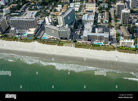 Aerial View Of The Grand Strand Of Myrtle Beach South Carolina Stock Photo Alamy