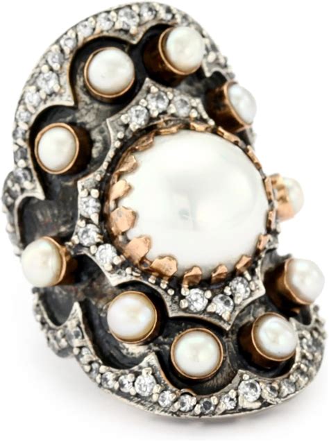 Bora Simulated Pearl Roundup Ring Size 7 Bora Jewelry