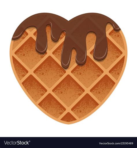 Valentines Day Heart Shaped Waffles With Vector Image Bakery Logo