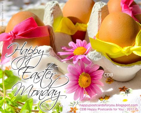 Greeting Card 🌸 🌸 Happy Easter Monday With Beautiful Colored Egg And