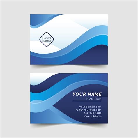 Free Vector Blue Business Card Template
