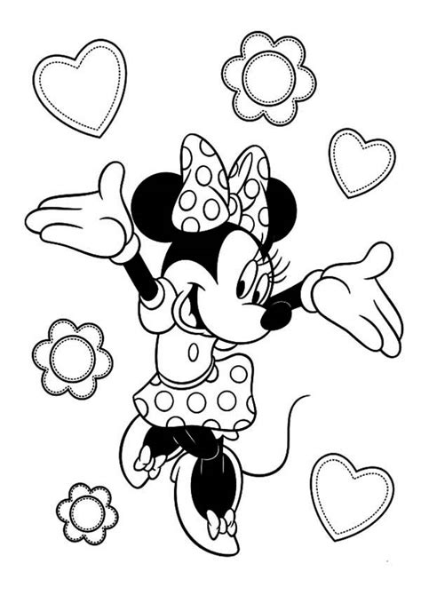 Dibujos Para Colorear De Disney Minnie Mouse Pequeocio Dibujo De