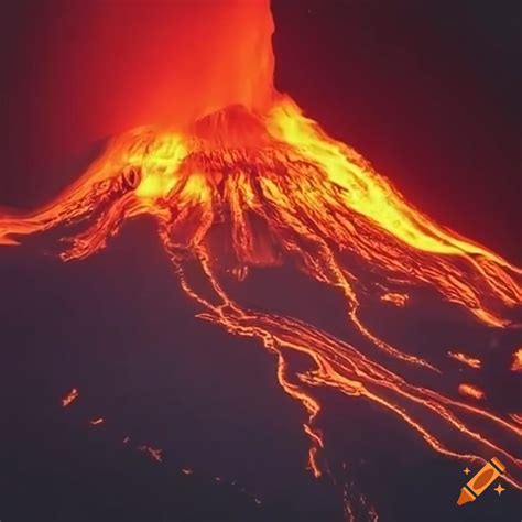 Cataclysmic Volcano Eruption On Craiyon