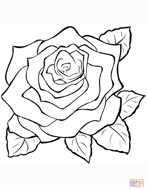 Rose Coloring Pages Printable Free