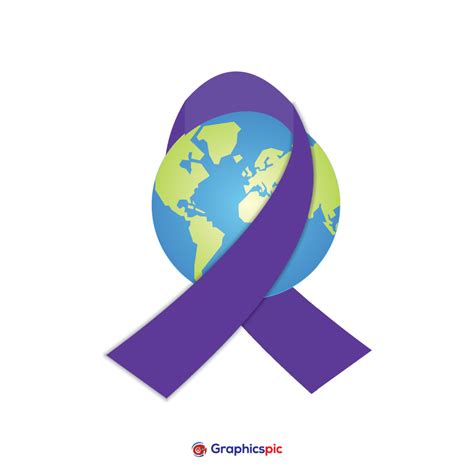 World Cancer Day Concept 4 February With World Map And Ribbon Icon Free