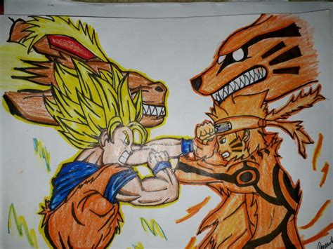 Drawing Naruto Vs Goku