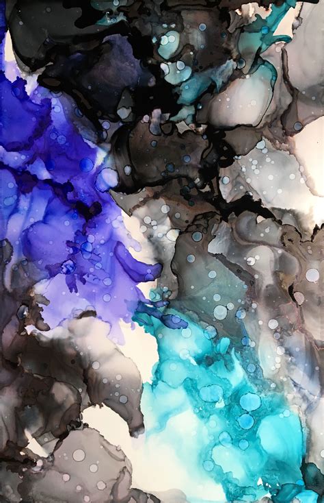 Alcohol Ink Painting Alcohol Ink Painting Abstract Color Collage
