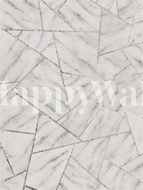 Marble Silver Glitter Geo 2 Wallpaper Buy Online On Happywall
