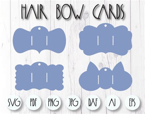 Bow Holder Template Bow Holder Svg Hair Bow Card Cricut Etsy