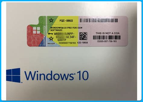 Win 10 Pro Coa 3264 Bit Microsoft Windows 10 Pro Software Oem Key