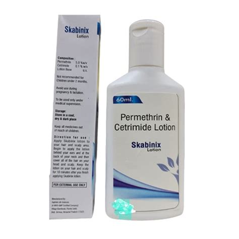 Permethrin And Cetrimide Lotion For Scabies 60 Ml Pack Application