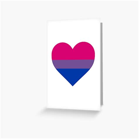 Bisexual Pride Flag Heart Shape Greeting Card For Sale By Seren0