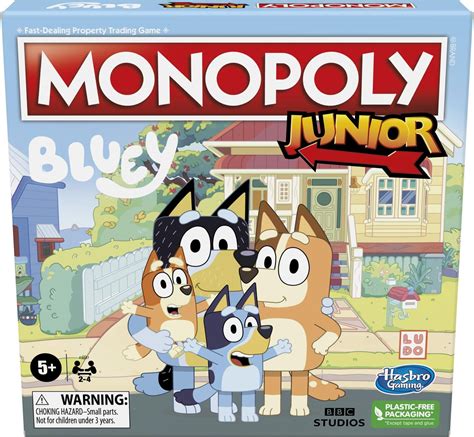 Buy Monopoly Junior Bluey Edition Board Game For Kids Ages 5 Play As