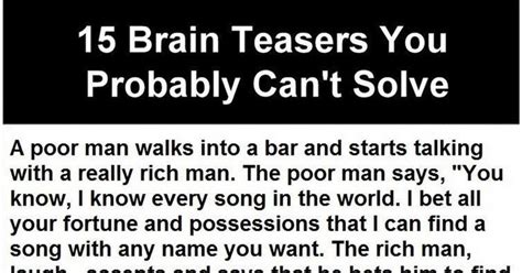 Funny Brain Teasers With Answers