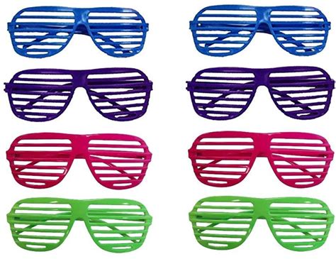 dazzling toys 80 s 80 s slotted toy sunglasses party favors costume pack of 12