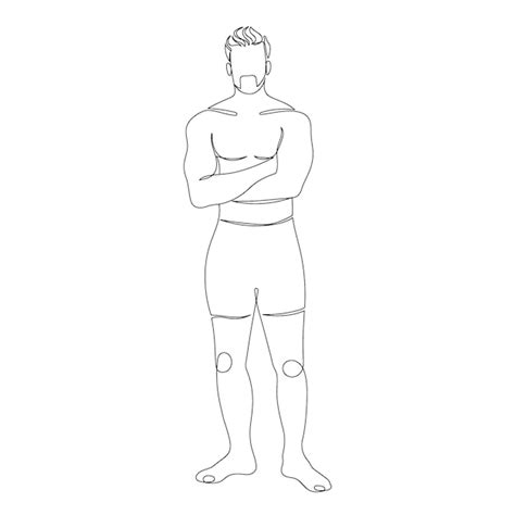 free vector hand drawn human body outline illustration