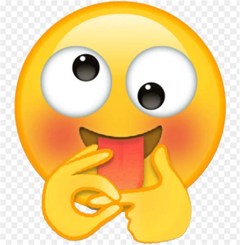 Free Download HD PNG Sticker Emoji Emoticon Sex Dizzy Yellow Tongue