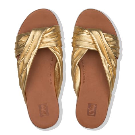 Fitflop Leather Twine Sandal In Gold Metallic Lyst