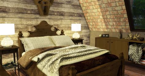 Sims 4 Medieval Rustic Bed