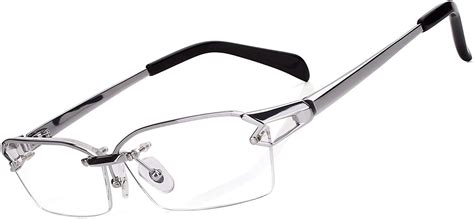 Buy Agstum Luxury Titanium Semi Rimless Business Glasses Frame Eyeglasses Clear Lens Online At