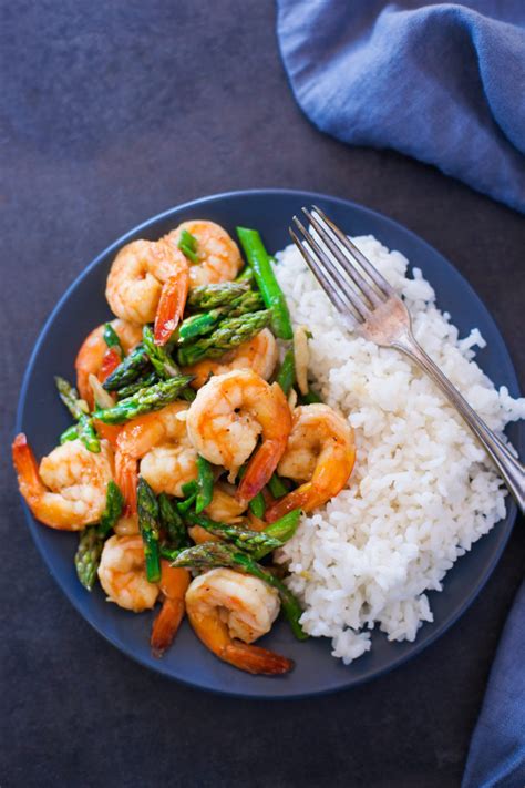 This meal won't see your blood sugar levels rising! Shrimp and Asparagus Stir Fry in Under 30 Minutes ...