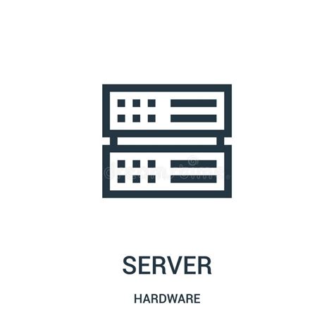 Server Icon Vector From Hardware Collection Thin Line Server Outline
