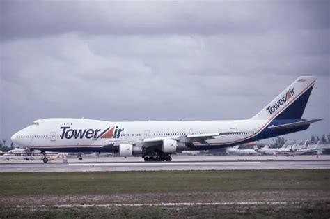 Tower Air Boeing 747 100 Old Colors N606ff Kodachrome 35mm Slide 2