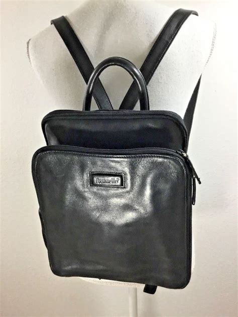 Tignanello Black Leather Backpack Purse Tignanello Backpack Leather