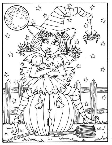 Hocus Pocus Witches Printable Coloring Pages For Adults Etsy Witch