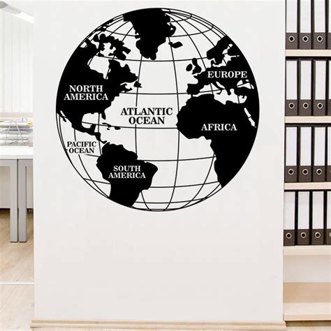 Jual Sticker Peta Bola Dunia Stiker World Map Sticker Kaca Dinding Rumah Kantor Shopee Indonesia