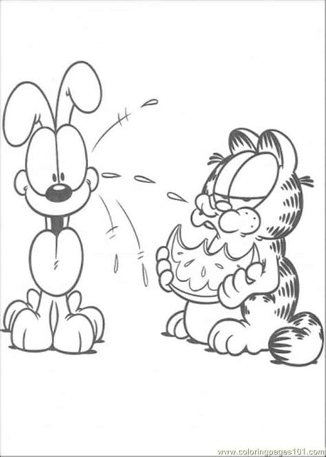 Garfield And Odie Coloring Pages Cartoon Coloring Pages Coloring