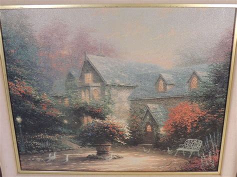 Thomas Kinkade Blessings Of Spring Seasons Ii Cottage Sn Canvas 1183