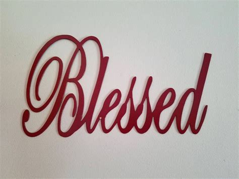 Blessed Metal Wall Art Scripture Sign Inspirational Quote Etsy