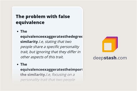 The Problem With False Equivalence Deepstash