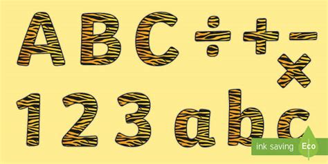 FREE Tiger Pattern Display Lettering Teacher Made