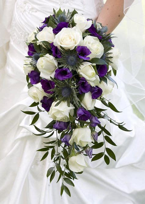 Beautiful Purple Bouquet Cascading Bridal Bouquets Wedding Bouquets