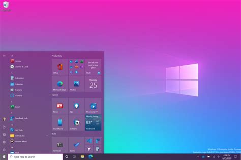 Microsoft Windows 10 New Smooth Design Start Menu