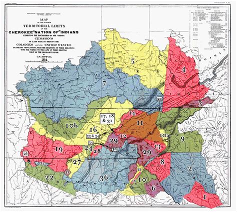 Cherokee Land Cessions 1884
