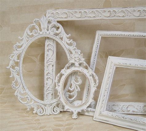 Picture Frames Shabby Chic Frames White By Mountaincoveantiques